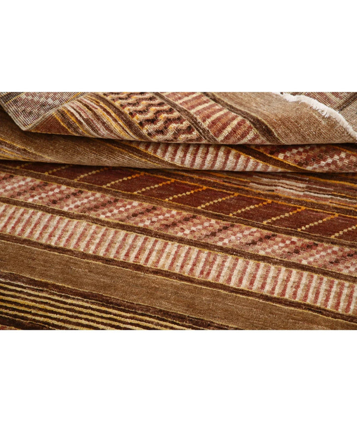 Multicolor Afghan Oriental Rug 3'6" x 6'2" Hand-Knotted | No. AT45126