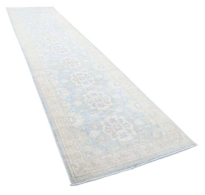 Afghan Haji Jalili Runner Rug 3' 10" x 16' 8" Hand-Knotted | No. AT45238