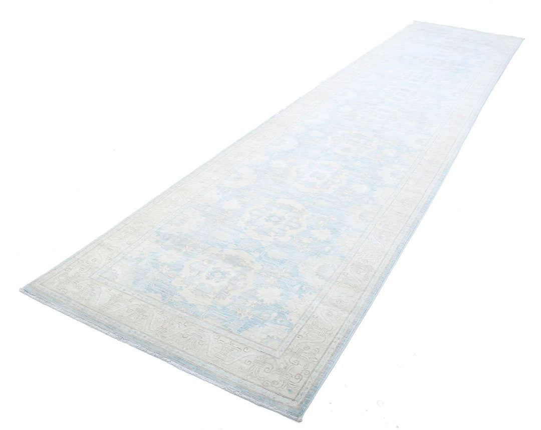 Afghan Haji Jalili Runner Rug 3' 10" x 16' 8" Hand-Knotted | No. AT45238