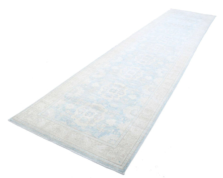 Afghan Haji Jalili Runner Rug 3' 10" x 16' 8" Hand-Knotted | No. AT45238