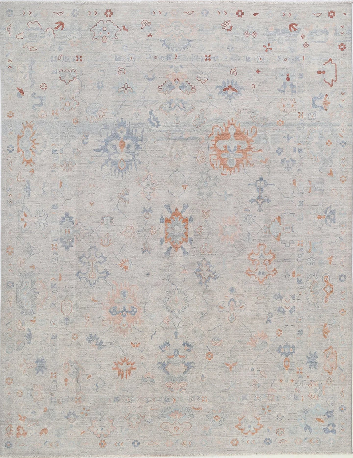 Afghan Oushak Rug 8' 1" x 10' 2" Hand-Knotted | No. AT45250
