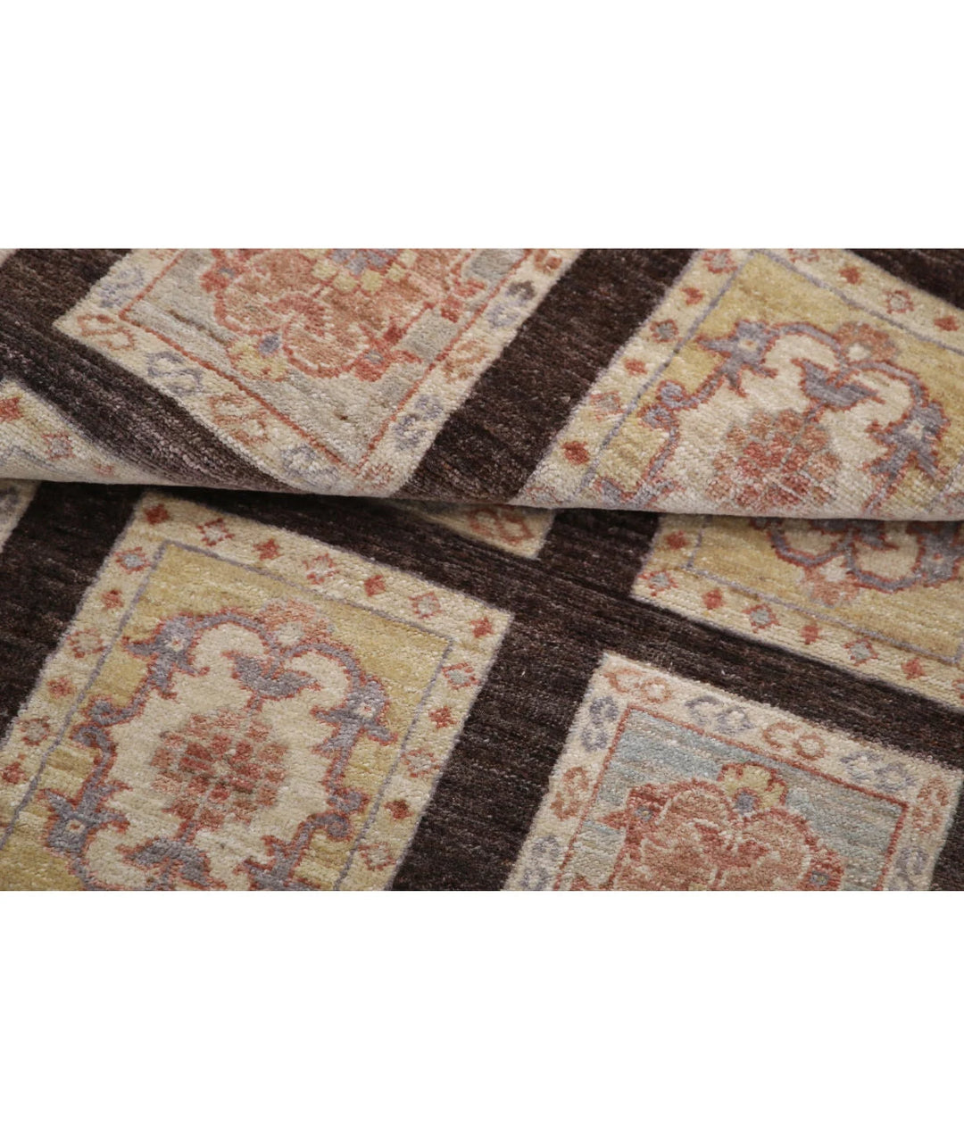 Brown Afghan Bakhtiari Rug 3' 0" x 4' 11" Hand-Knotted | No. AT45294