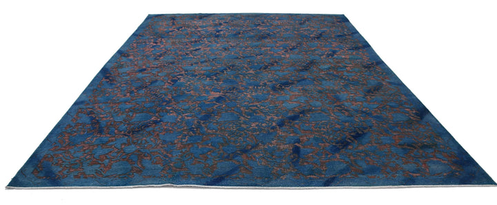 Teal Afghan Oriental Rug 10' 0" x 13' 2" Hand-Knotted | No. AT45297