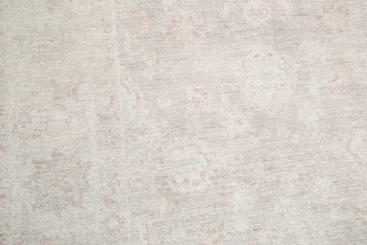 Ivory Afghan Oriental Rug 9' 11" x 12' 4" Hand-Knotted | No. AT45303