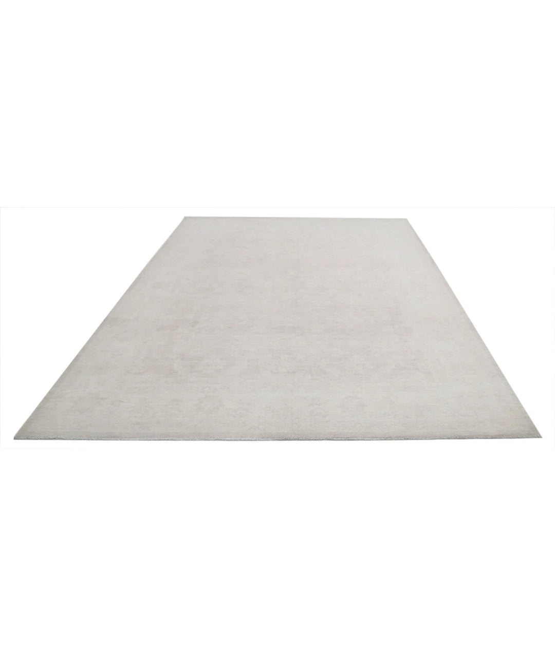 Ivory Afghan Oriental Rug 9' 11" x 12' 4" Hand-Knotted | No. AT45303