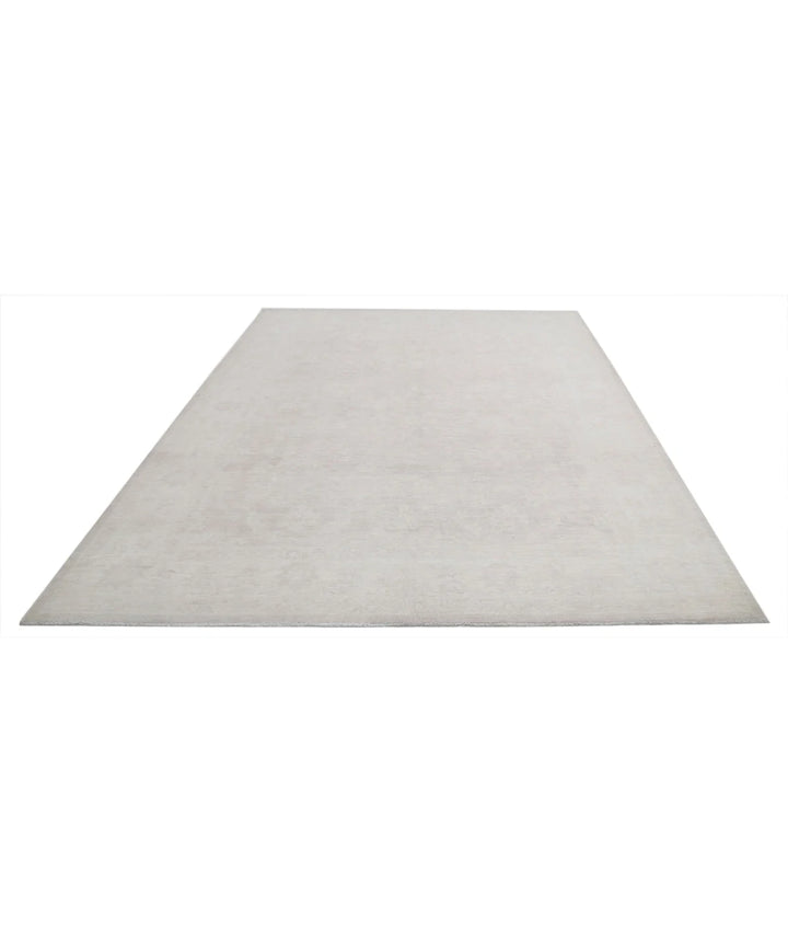 Ivory Afghan Oriental Rug 9' 11" x 12' 4" Hand-Knotted | No. AT45303