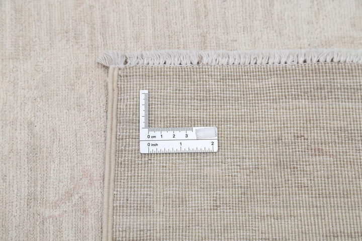 Ivory Afghan Oriental Rug 9' 11" x 12' 4" Hand-Knotted | No. AT45303