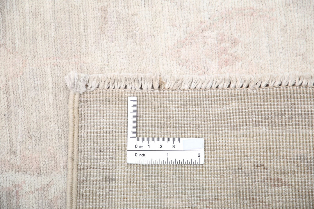 Ivory Afghan Oriental Rug 9' 11" x 12' 4" Hand-Knotted | No. AT45303