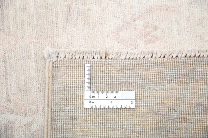 Ivory Afghan Oriental Rug 9' 11" x 12' 4" Hand-Knotted | No. AT45303