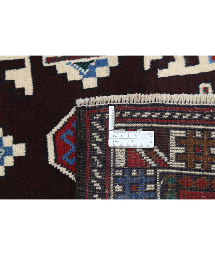 Red Afghan Tribal Rug 2' 11" x 4' 6" Hand-Knotted | No. AT45322