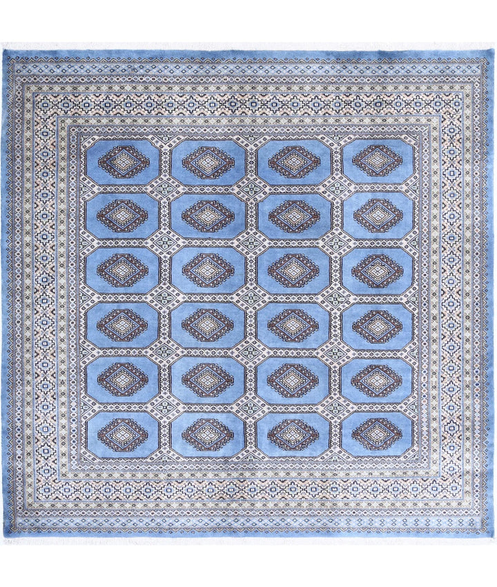 Pakistani Jaldar Rug 6' 7" x 6' 5" Hand-Knotted | No. AT45354
