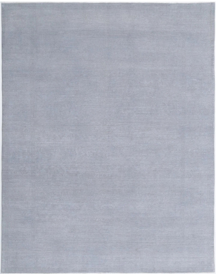 Grey Afghan Overdye Rug 8' 11" x 11' 6" Hand-Knotted | No. AT45414