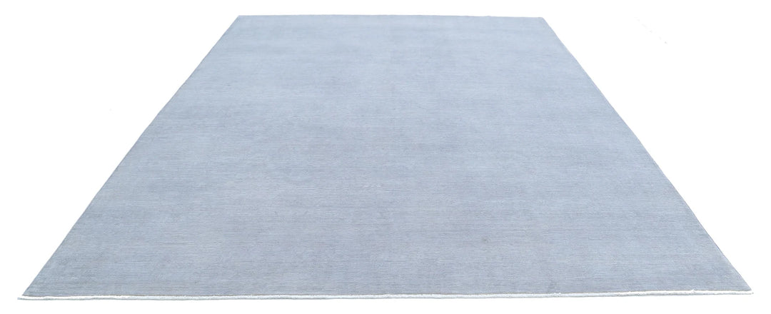 Grey Afghan Overdye Rug 8' 11" x 11' 6" Hand-Knotted | No. AT45414
