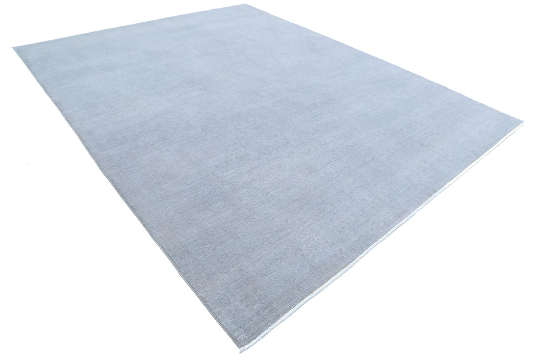 Grey Afghan Overdye Rug 8' 11" x 11' 6" Hand-Knotted | No. AT45414