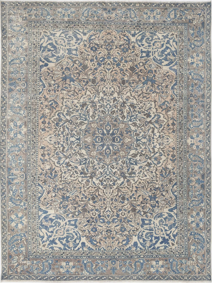 Persian Bakhtiari Vintage Rug 9' 7" x 12' 4" Hand-Knotted | No. AT45468