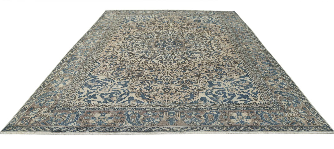 Persian Bakhtiari Vintage Rug 9' 7" x 12' 4" Hand-Knotted | No. AT45468
