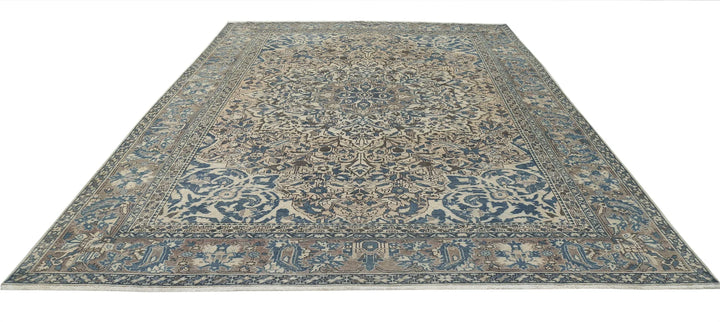 Persian Bakhtiari Vintage Rug 9' 7" x 12' 4" Hand-Knotted | No. AT45468