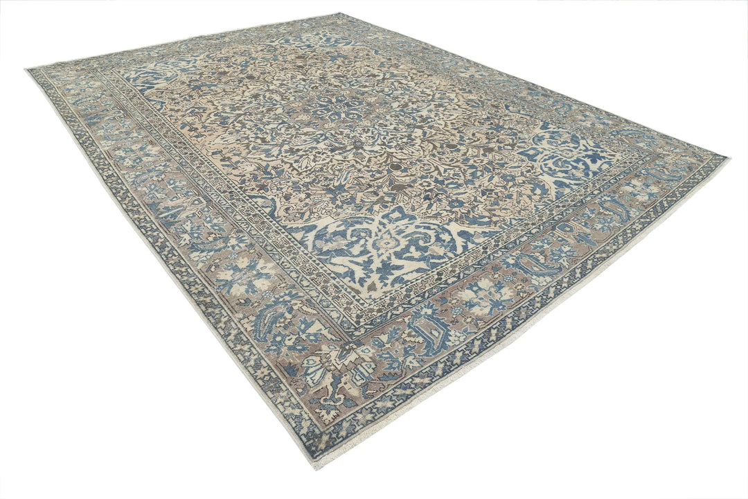 Persian Bakhtiari Vintage Rug 9' 7" x 12' 4" Hand-Knotted | No. AT45468
