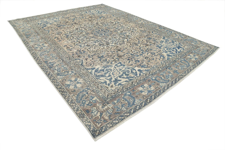 Persian Bakhtiari Vintage Rug 9' 7" x 12' 4" Hand-Knotted | No. AT45468