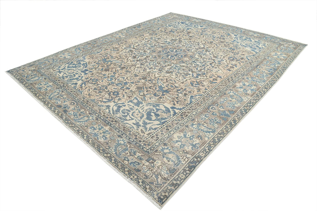 Persian Bakhtiari Vintage Rug 9' 7" x 12' 4" Hand-Knotted | No. AT45468