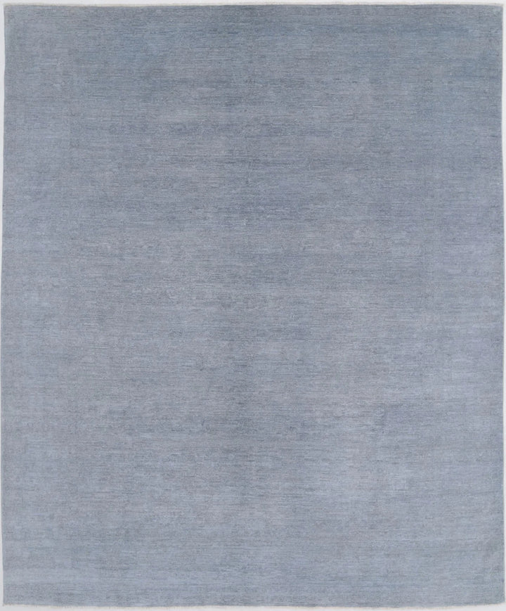 Grey Afghan Overdye Rug 8' 0" x 9' 8" Hand-Knotted | No. AT45484