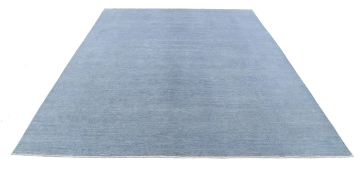 Grey Afghan Overdye Rug 8' 0" x 9' 8" Hand-Knotted | No. AT45484