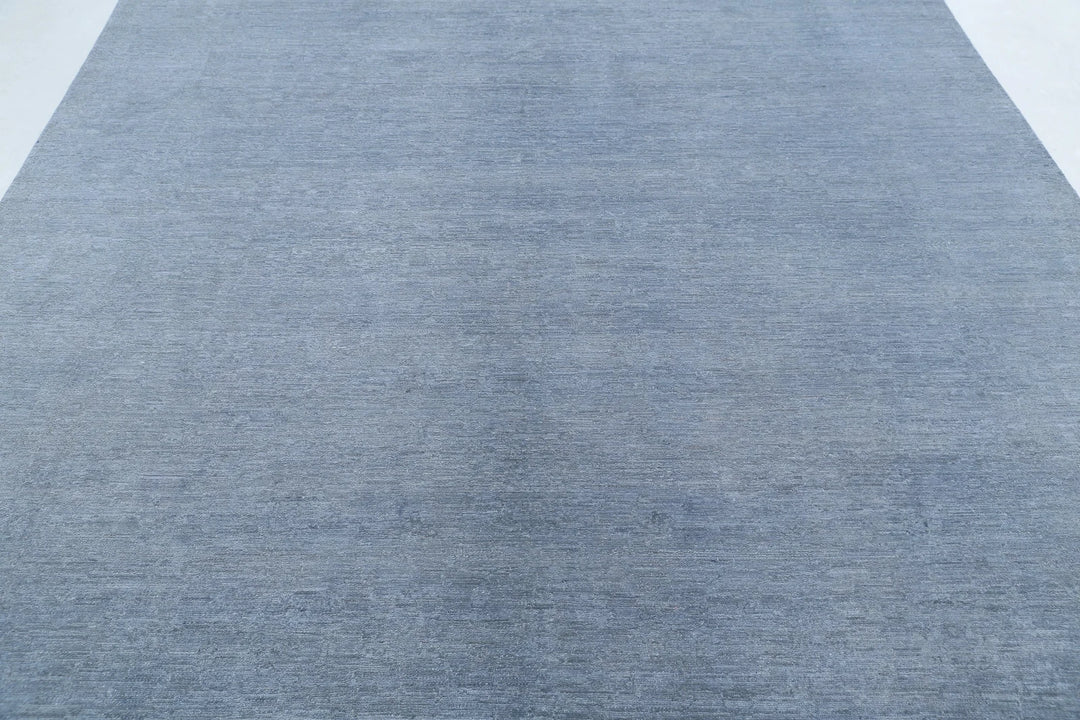 Grey Afghan Overdye Rug 8' 0" x 9' 8" Hand-Knotted | No. AT45484
