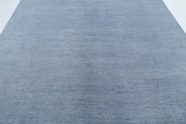 Grey Afghan Overdye Rug 8' 0" x 9' 8" Hand-Knotted | No. AT45484