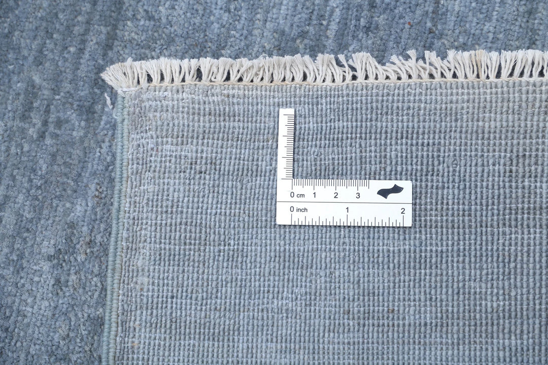 Grey Afghan Overdye Rug 8' 0" x 9' 8" Hand-Knotted | No. AT45484