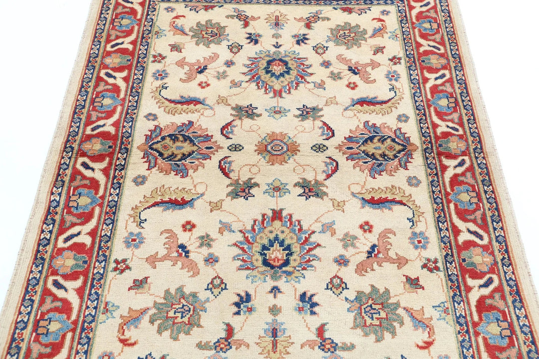 Afghan Ziegler Rug 4' 2" x 5' 6" Hand-Knotted | No. AT45637