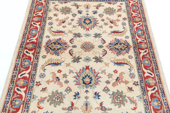 Afghan Ziegler Rug 4' 2" x 5' 6" Hand-Knotted | No. AT45637