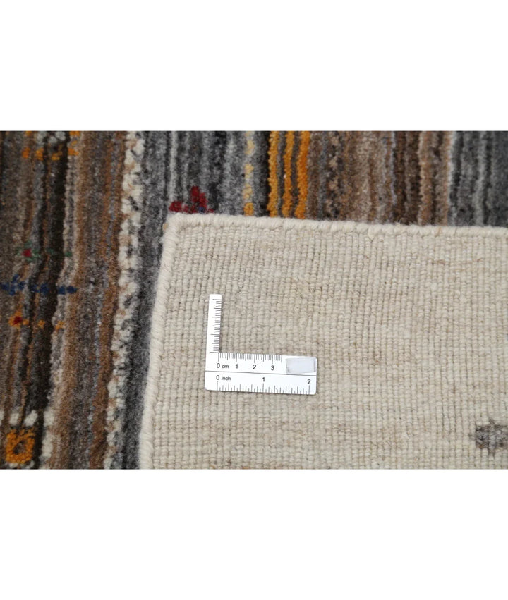 Ivory Indian Lori Rug 4' 0" x 5' 10" Hand-Knotted | No. AT456961