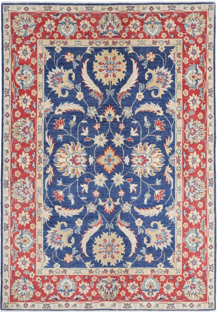 Afghan Ziegler Farhan Gul Rug 4' 8" x 6' 9" Hand-Knotted | No. AT45707