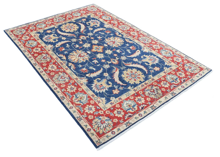 Afghan Ziegler Farhan Gul Rug 4' 8" x 6' 9" Hand-Knotted | No. AT45707