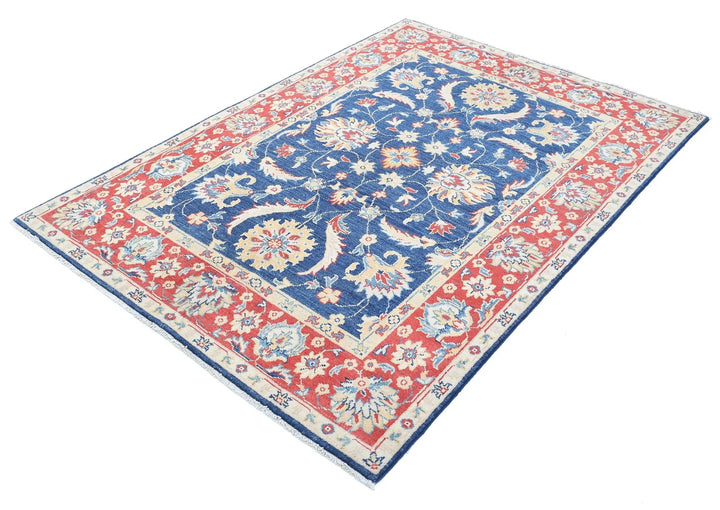 Afghan Ziegler Farhan Gul Rug 4' 8" x 6' 9" Hand-Knotted | No. AT45707