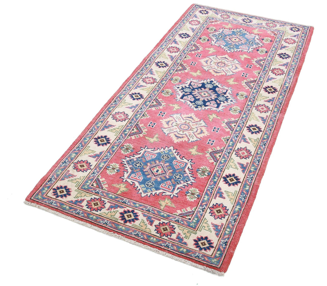 Afghan Kazak Rug 2' 9" x 6' 1" Hand-Knotted | No. AT45708