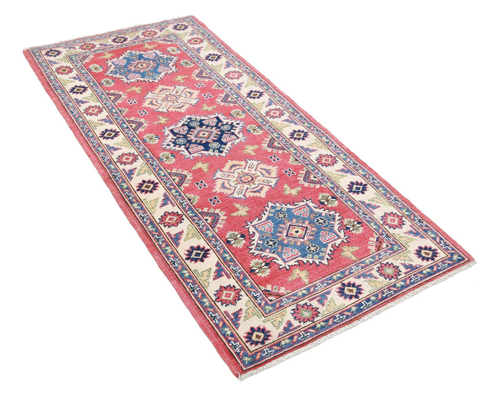 Afghan Kazak Rug 2' 9" x 6' 1" Hand-Knotted | No. AT45708