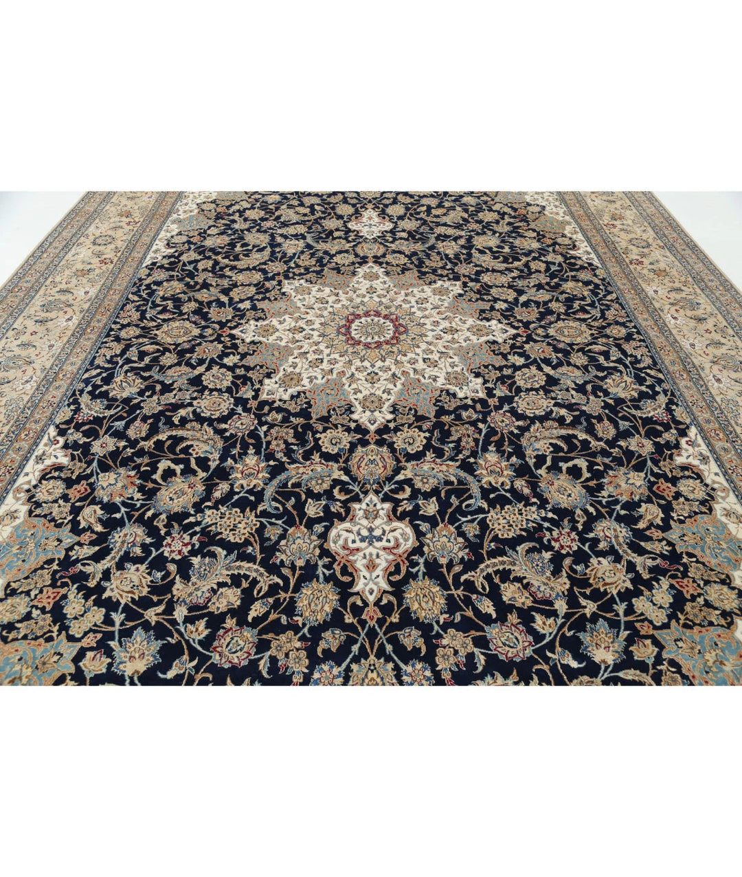 Persian Nain Rug 10' 6" x 16' 2" Hand-Knotted | No. AT45732
