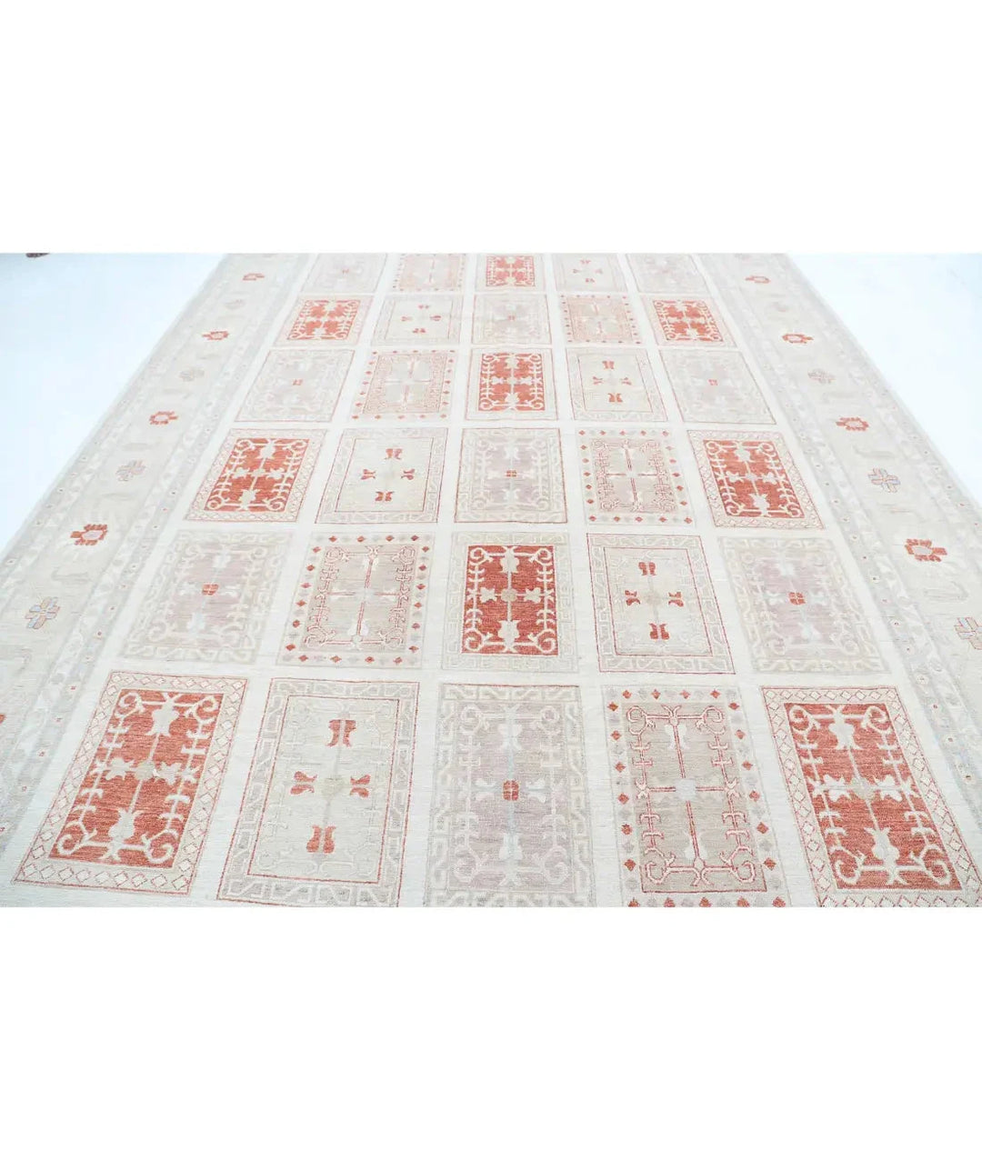 Afghan Serenity Rug 9' 8" x 13' 8" Hand-Knotted | No. AT45818