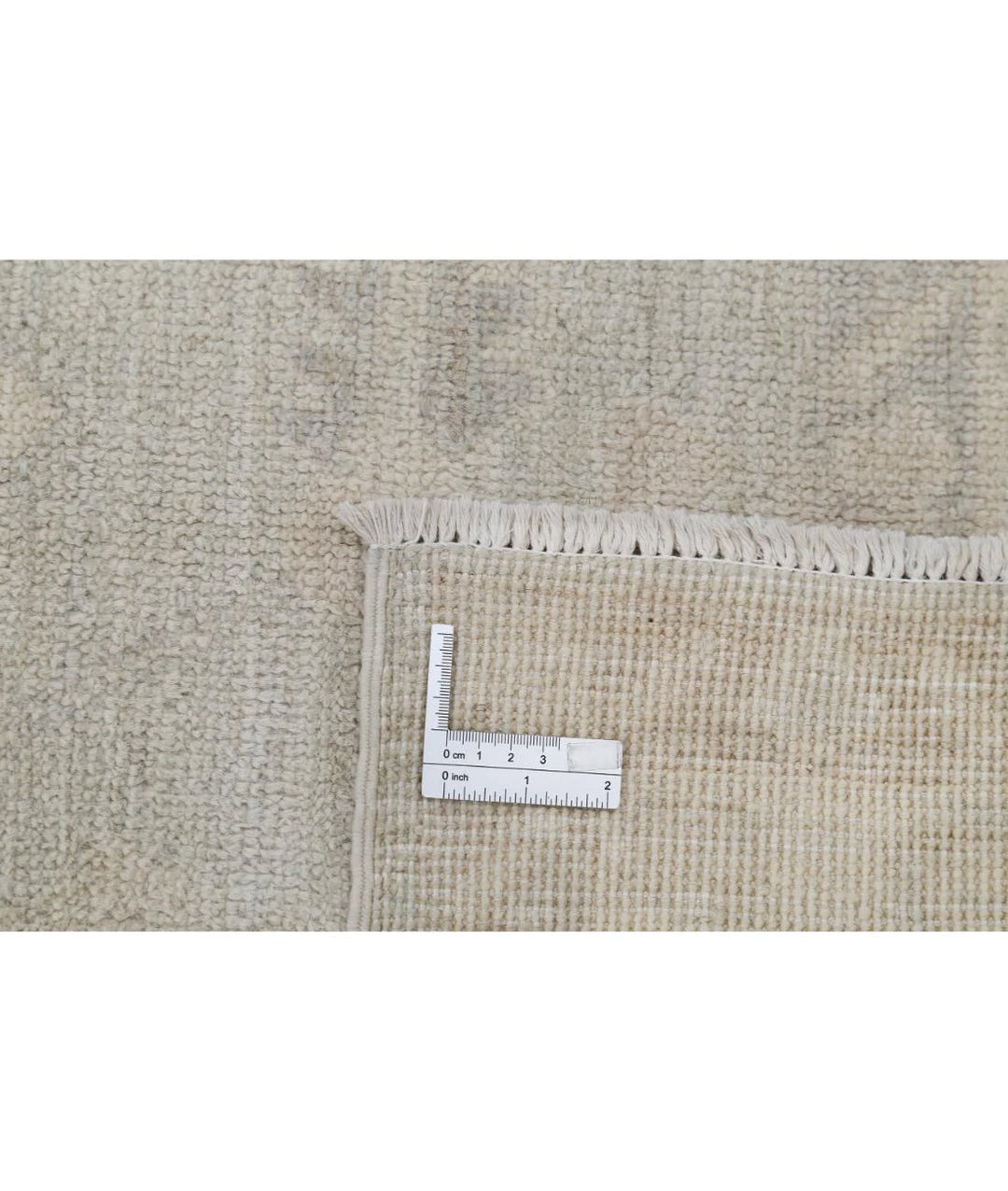 Ivory Afghan Oushak Rug 6' 5" x 9' 6" Hand-Knotted | No. AT45826