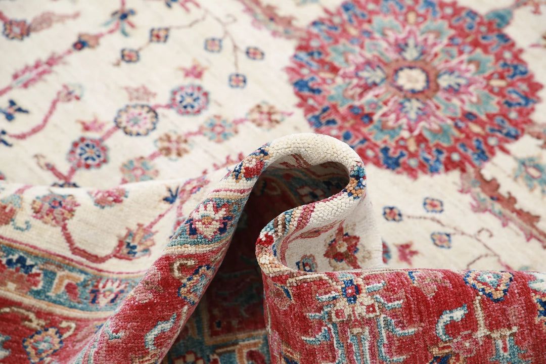 Afghan Ziegler Rug 4' 10" x 6' 5" Hand-Knotted | No. AT45840