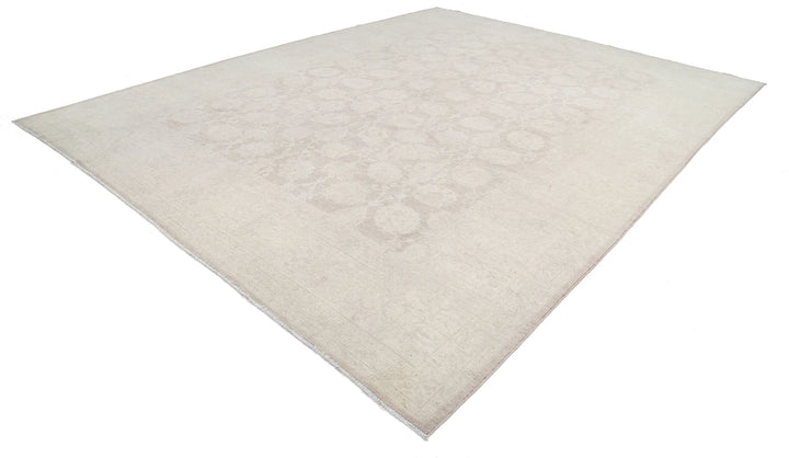 Ivory Afghan Serenity Rug 11' 6" x 14' 11" Hand-Knotted | No. AT45853