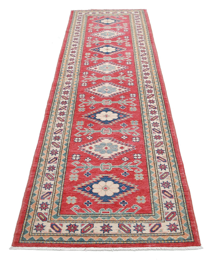 Afghan Tribal Kazak Rug 2' 8" x 9' 6" Hand-Knotted | No. AT45895