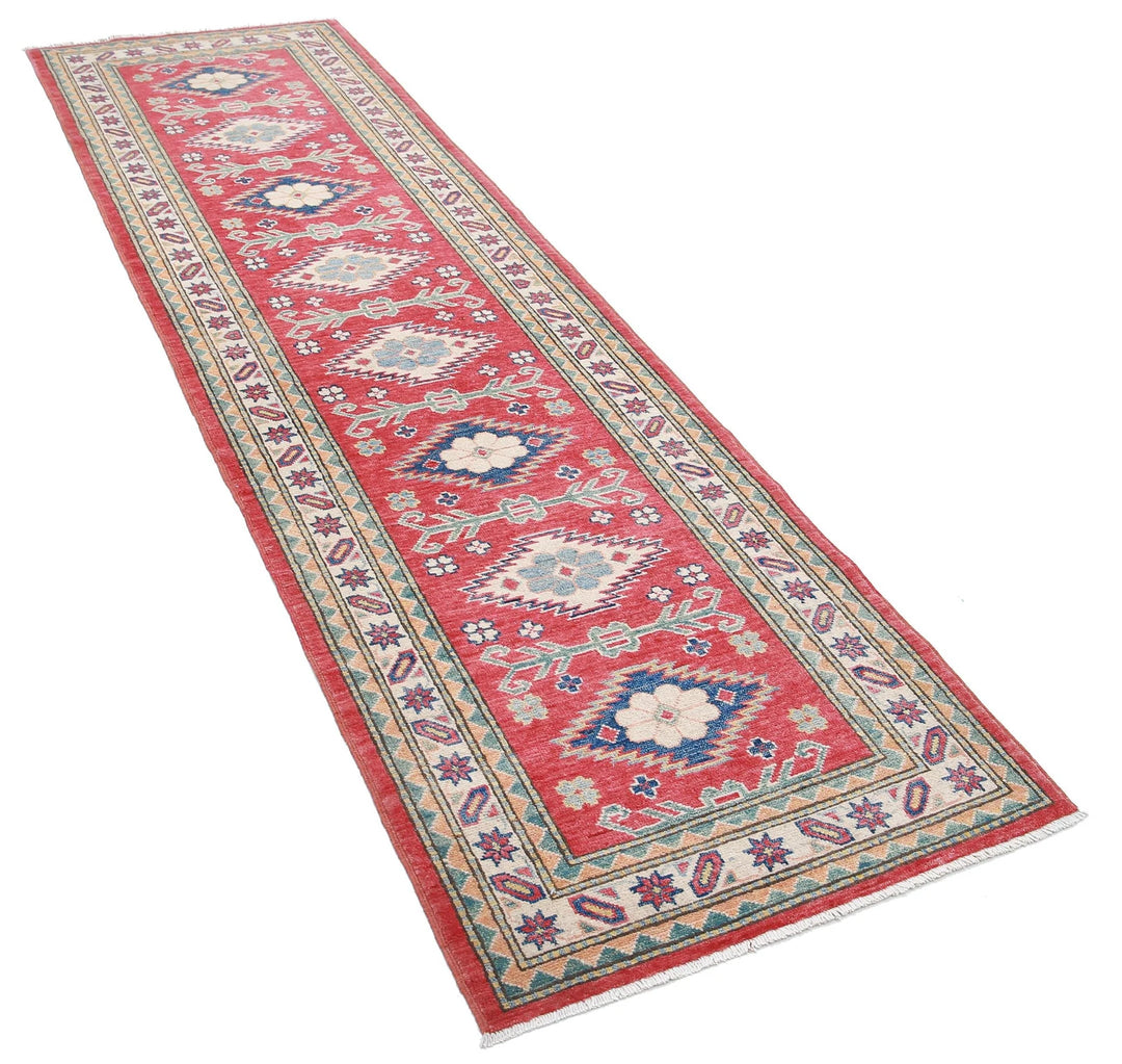 Afghan Tribal Kazak Rug 2' 8" x 9' 6" Hand-Knotted | No. AT45895