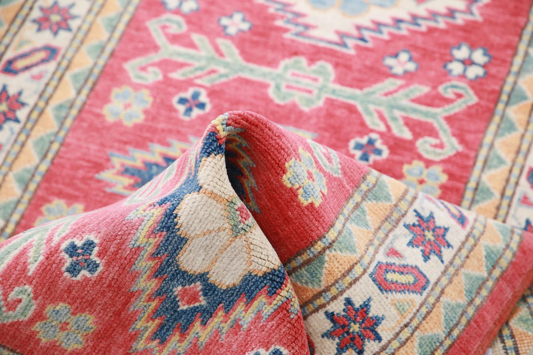 Afghan Tribal Kazak Rug 2' 8" x 9' 6" Hand-Knotted | No. AT45895