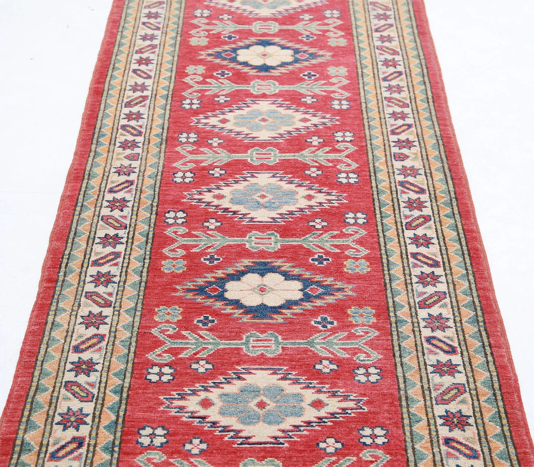 Afghan Tribal Kazak Rug 2' 8" x 9' 6" Hand-Knotted | No. AT45895