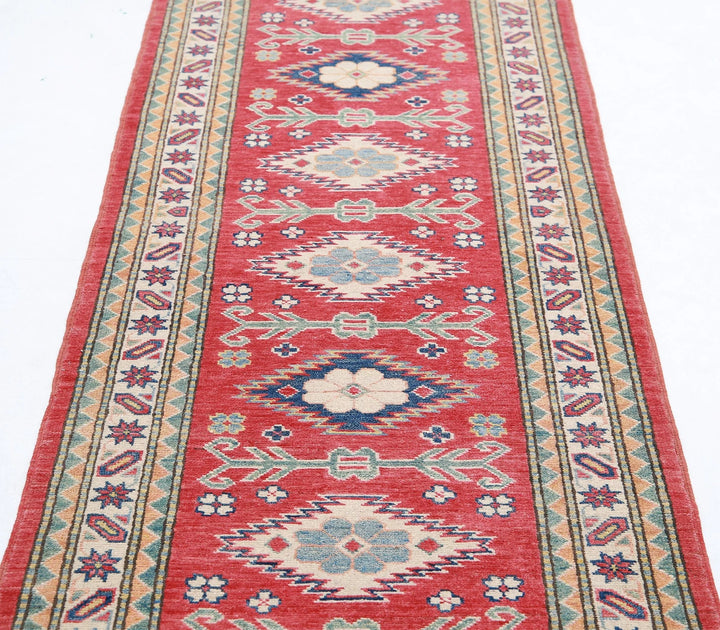 Afghan Tribal Kazak Rug 2' 8" x 9' 6" Hand-Knotted | No. AT45895