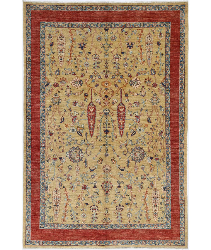 Afghan Bakshaish Rug 5' 6" x 8' 4" Hand-Knotted | No. AT45925