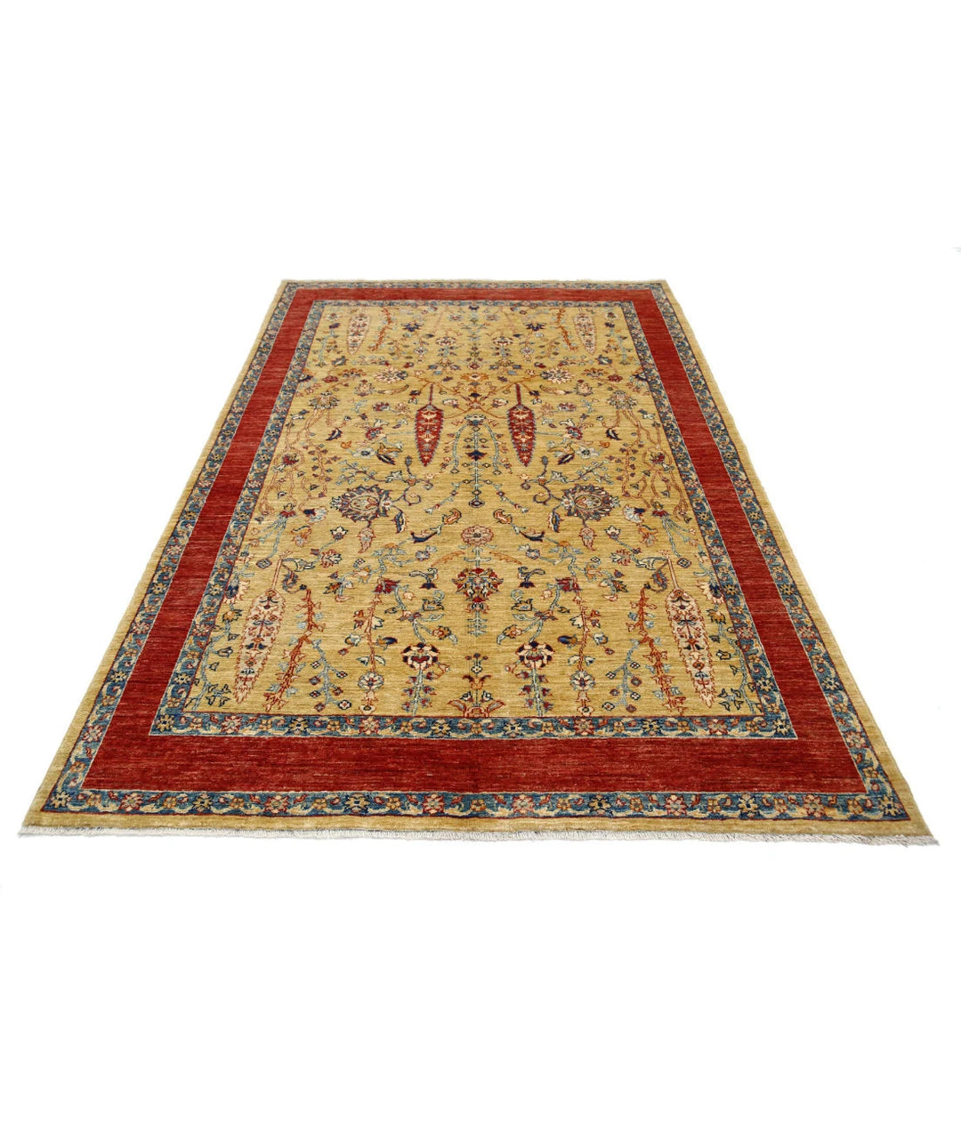 Afghan Bakshaish Rug 5' 6" x 8' 4" Hand-Knotted | No. AT45925