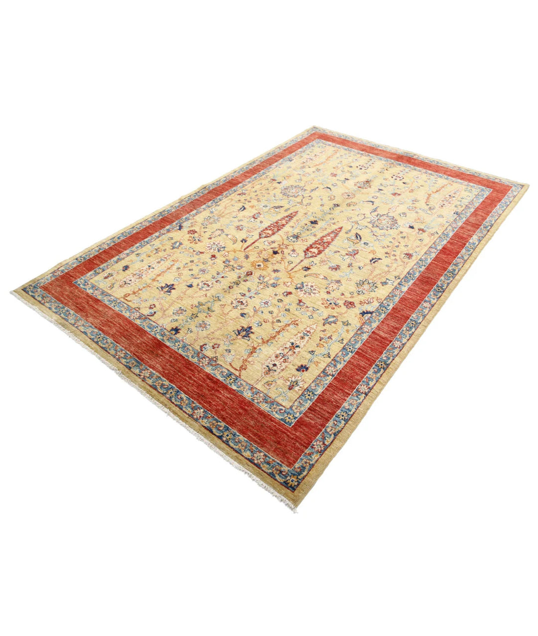 Afghan Bakshaish Rug 5' 6" x 8' 4" Hand-Knotted | No. AT45925